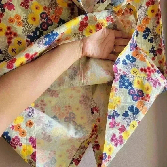 Tommy Hilfiger Floral Skirt Womens Size 8 Back Pocket Knee Length Boho Style - Picture 7 of 11